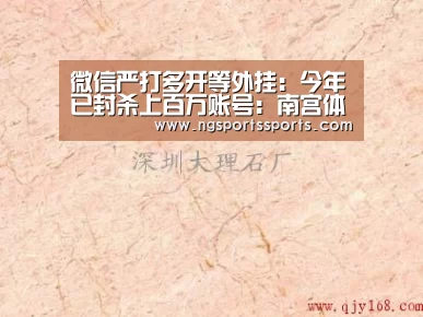 微信严打多开等外挂:今年已封杀上百万账号:南宫体育登录(图1) NG SPORTS平台
